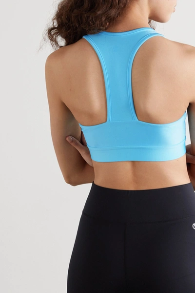 Shop All Access Front Row Stretch Sports Bra In Blue