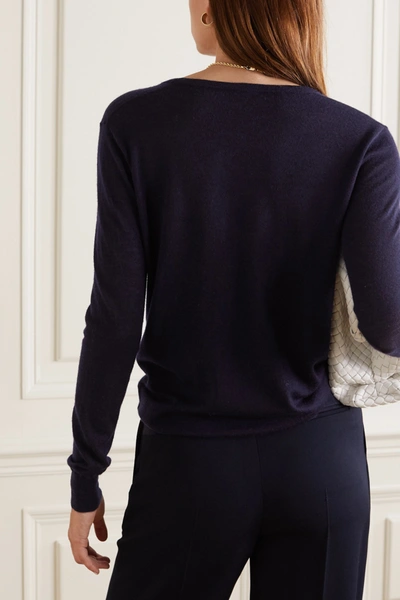 Shop Joseph Cashmere Sweater In Navy