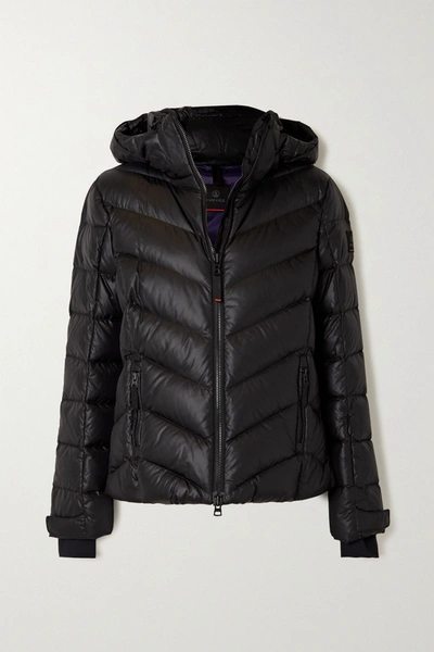 Shop Bogner Fire+ice Sassy Hooded Quilted Shell Down Ski Jacket In Black