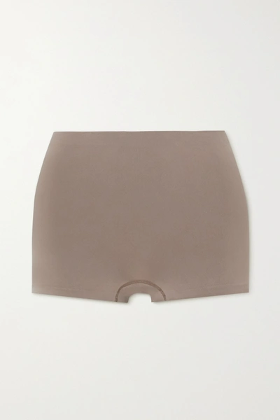 Shop Hanro Touch Feeling Stretch-jersey Boy Shorts In Neutral