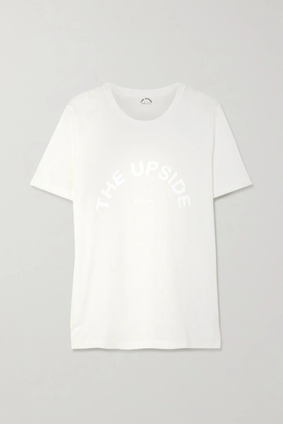 Shop The Upside Printed Organic Cotton-jersey T-shirt In White