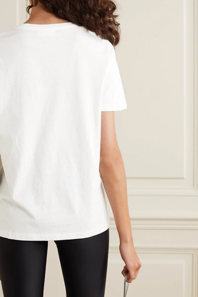 Shop The Upside Printed Organic Cotton-jersey T-shirt In White