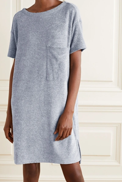 Shop Skin Yael Cotton-blend Terry Nightdress In Gray