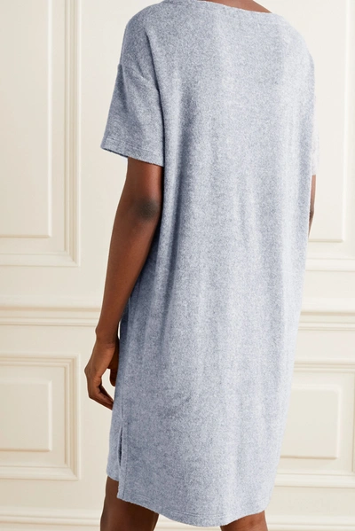 Shop Skin Yael Cotton-blend Terry Nightdress In Gray