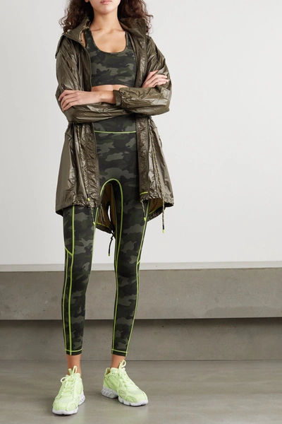 Shop All Access Record Breaker Camouflage-print Stretch Leggings In Green