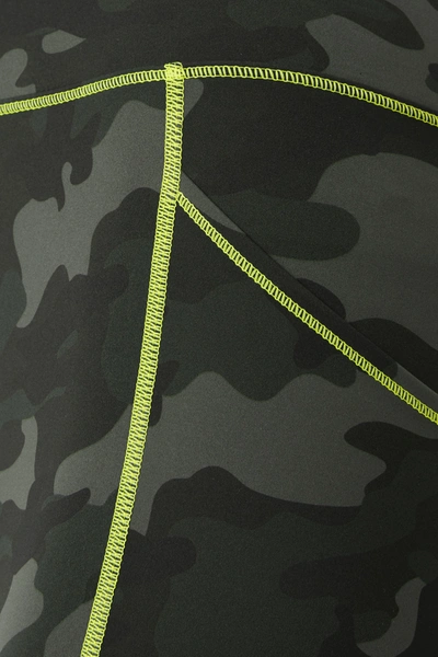 Shop All Access Record Breaker Camouflage-print Stretch Leggings In Green