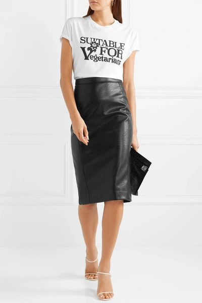 Shop Stella Mccartney Faux Leather Skirt In Black