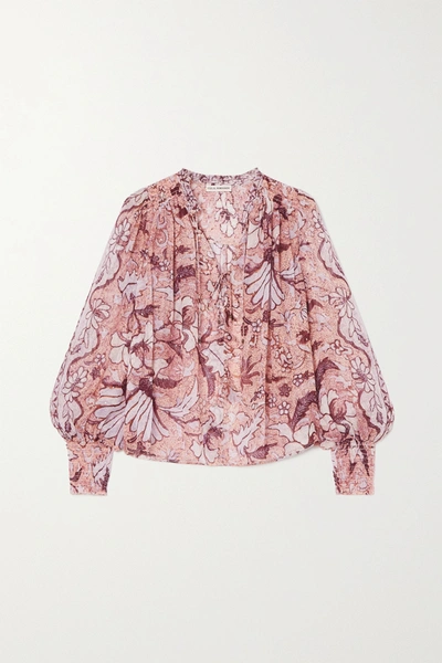 Ulla Johnson Silk-Blend Floral Anita Blouse shops