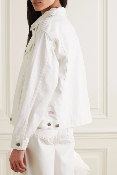 Shop Ksubi Oversized Denim Jacket In White