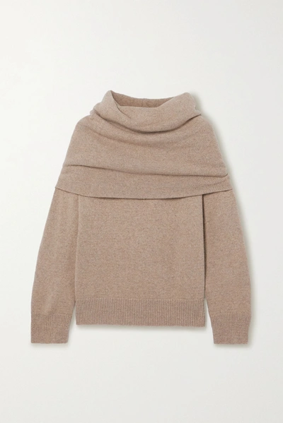 Shop The Frankie Shop Oversized Hooded Sweater In Sand