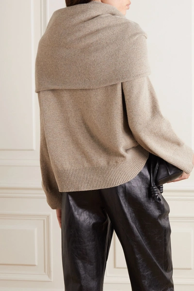 Shop The Frankie Shop Oversized Hooded Sweater In Sand