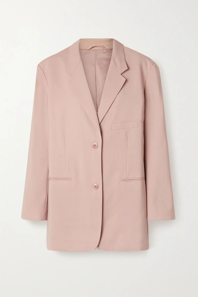 Shop The Frankie Shop Pernille Oversized Woven Blazer In Blush