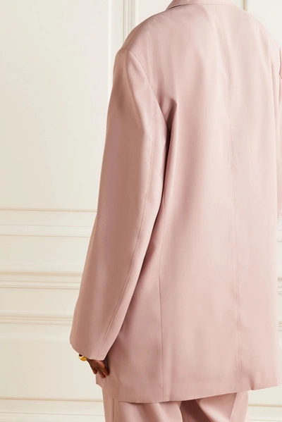 Shop The Frankie Shop Pernille Oversized Woven Blazer In Blush