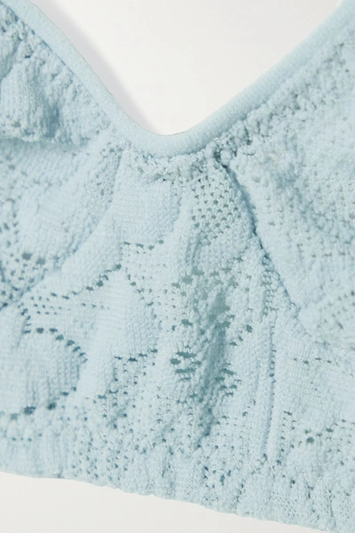 Shop Araks + Net Sustain Tamara Stretch-lace Soft-cup Bra In Sky Blue