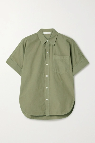 Shop Alex Mill Charlie Cotton-poplin Shirt In Army Green