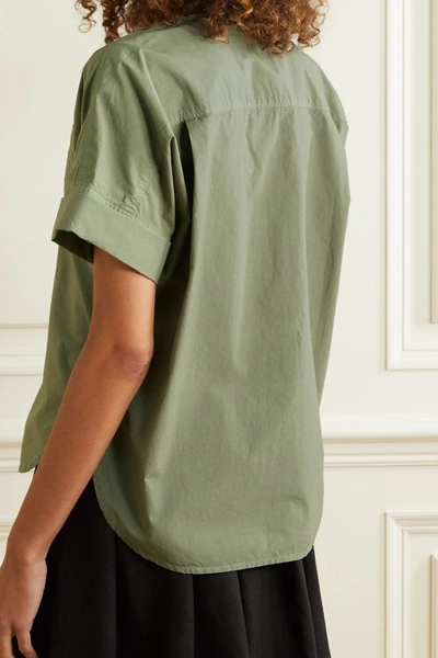 Shop Alex Mill Charlie Cotton-poplin Shirt In Army Green