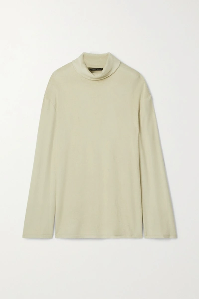 Shop Kwaidan Editions Brushed Knitted Turtleneck Sweater In Beige