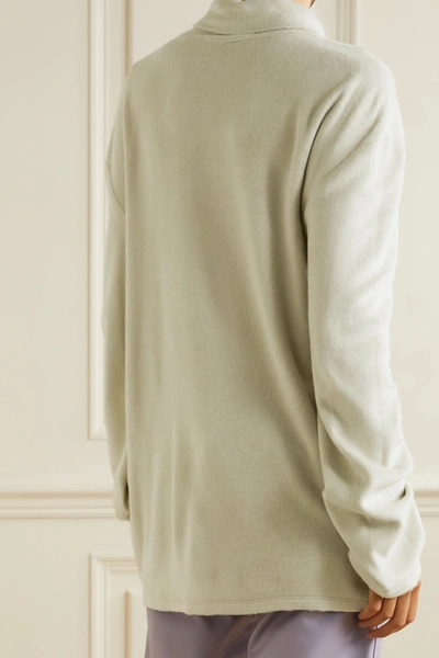 Shop Kwaidan Editions Brushed Knitted Turtleneck Sweater In Beige