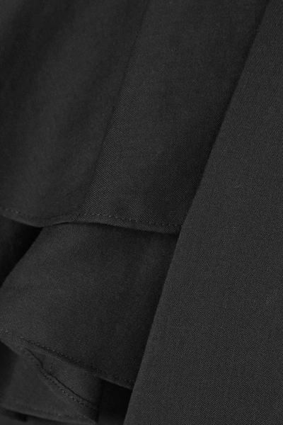 Shop Totême Locarno Ruffled Cotton Shirt In Black