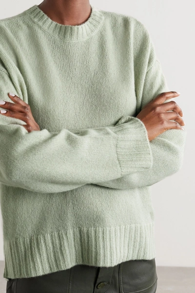 Shop Apiece Apart Vester Oversized Convertible Cashmere And Silk-blend Turtleneck Sweater In Light Gray