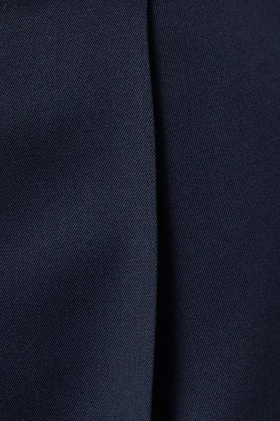 Shop The Row Marta Wool-twill Tapered Pants In Midnight Blue