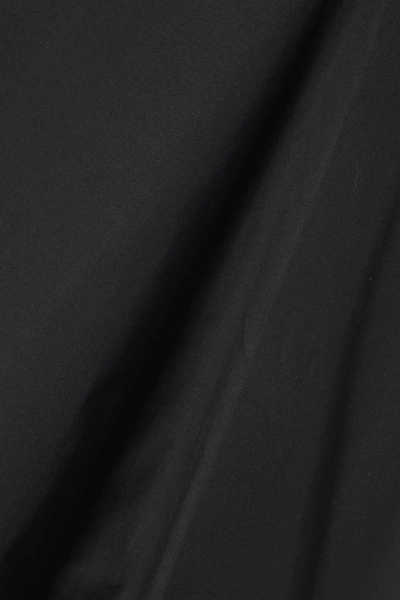 Shop Staud Laelia Stretch-cotton Poplin Mini Dress In Black