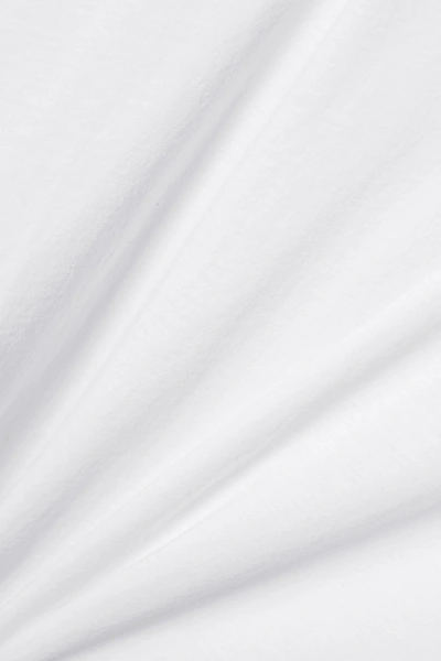 Shop Skin + Net Sustain Kyla Organic Pima Cotton-jersey Pajama Top In White