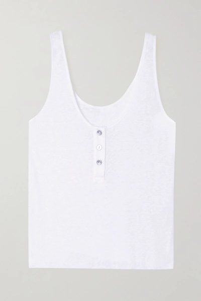 Shop The Range Shadow Ribbed Jersey Tank In White