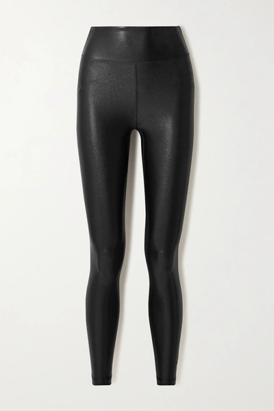 Shop Heroine Sport Marvel Iridescent Stretch Leggings In Black