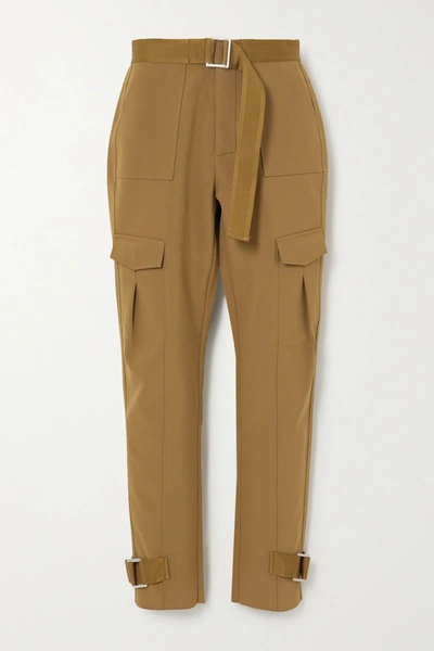 Shop Holzweiler Skunk Belted Woven Cargo Pants In Green