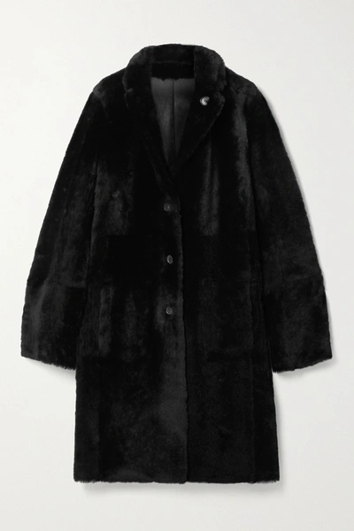 Shop Joseph Britanny Reversible Shearling Coat In Black