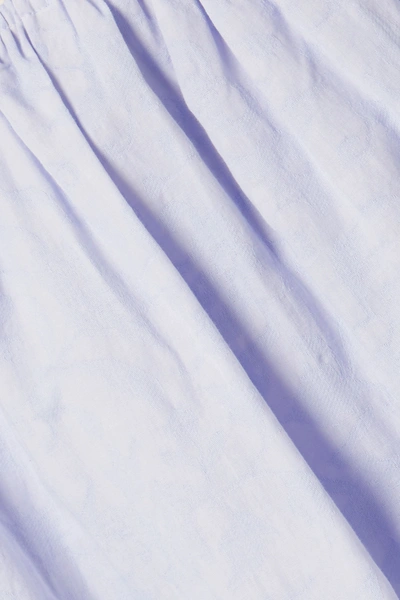 Shop Mara Hoffman + Net Sustain Basilia Organic Cotton-blend Jacquard Halterneck Maxi Dress In Lavender