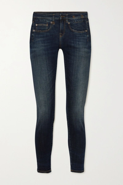 Shop R13 Boy Mid-rise Skinny Jeans In Mid Denim
