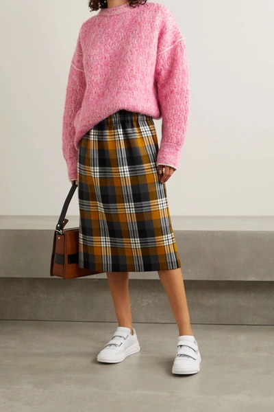 Shop Acne Studios Mélange Knitted Sweater In Pink