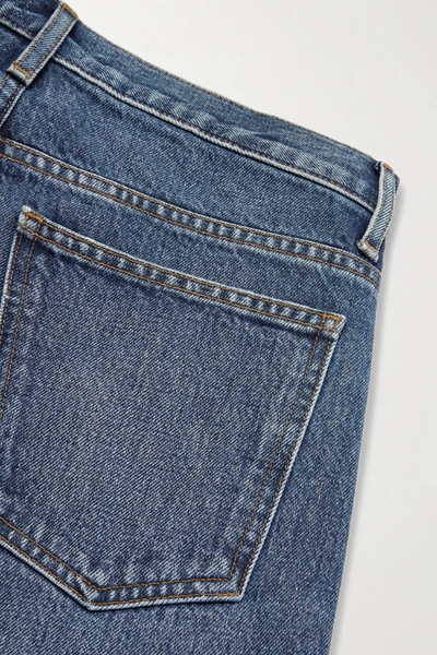 Shop Khaite Kerrie Mid-rise Straight-leg Jeans In Blue
