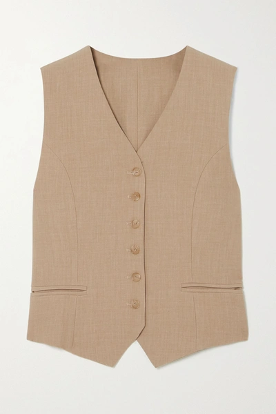 Shop The Frankie Shop Twill Vest In Sand
