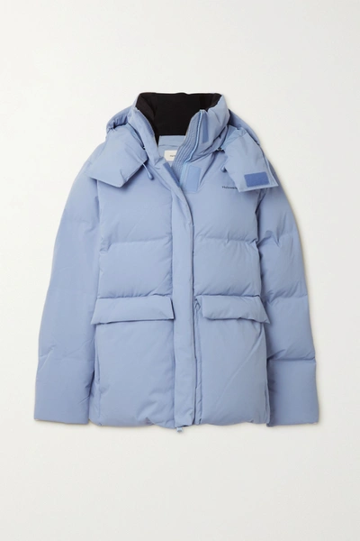 Shop Holzweiler Besseggen Hooded Quilted Shell Down Jacket In Light Blue