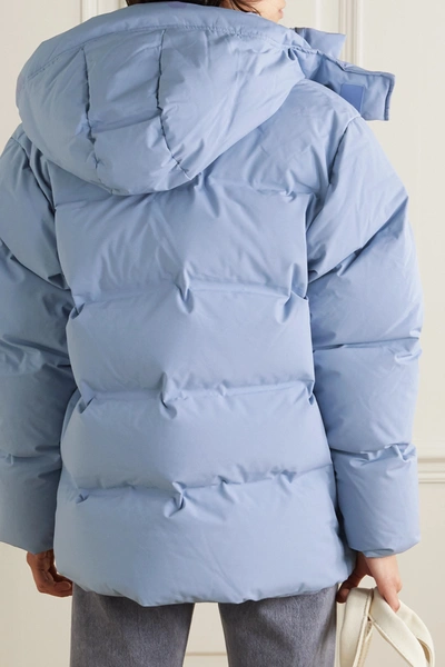 Shop Holzweiler Besseggen Hooded Quilted Shell Down Jacket In Light Blue