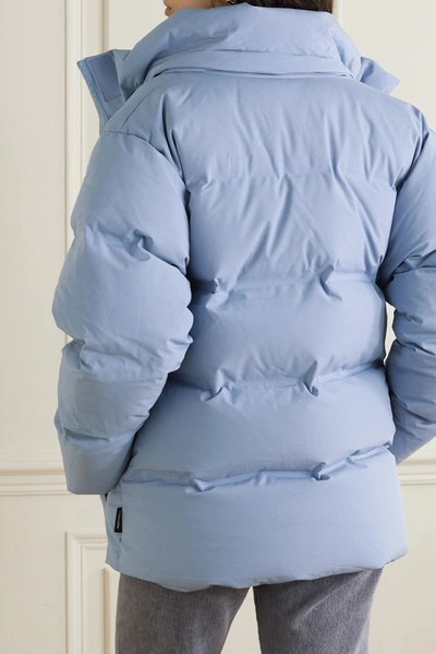 Shop Holzweiler Besseggen Hooded Quilted Shell Down Jacket In Light Blue