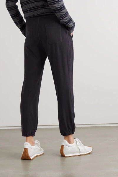 Shop James Perse Brushed-jersey Track Pants In Blue
