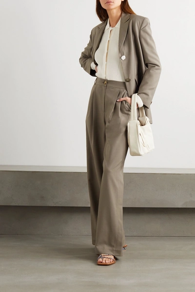 Shop Rejina Pyo Bowen Wool-blend Blazer In Gray