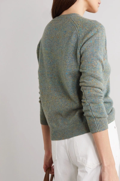 Shop Alexandra Golovanoff Mila Mélange Cashmere Sweater In Mint