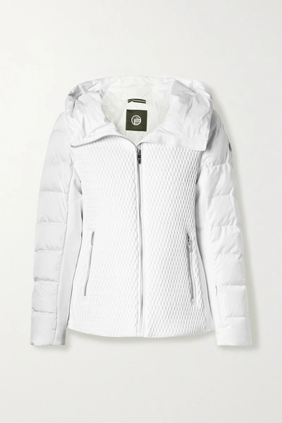 Shop Fusalp Roxane Hooded Quilted Down Ski Jacket In White