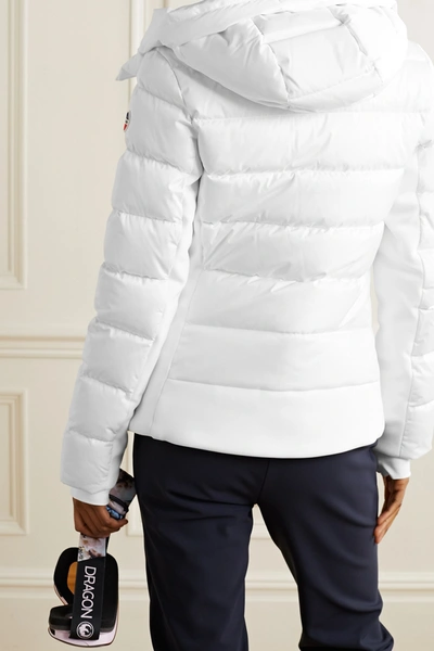 Shop Fusalp Roxane Hooded Quilted Down Ski Jacket In White