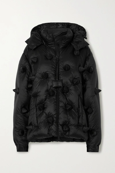 + 1 Jw Anderson Hatfield Hooded Spiked Quilted Shell Down Jacket In Black