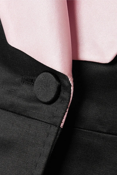 Shop Tom Ford Silk Satin-trimmed Wool-faille Blazer In Black