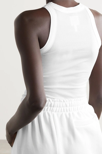 Shop Wsly The Rivington Ribbed Stretch-tencel Lyocell Tank In White