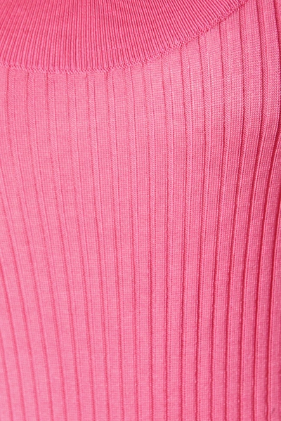 Shop Dodo Bar Or Teddy Ribbed-knit Bodysuit In Pink