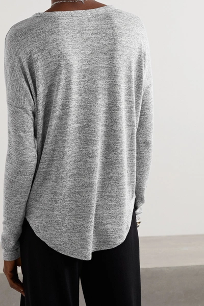 Shop Rag & Bone Hudson Mélange Stretch-jersey Top In Gray