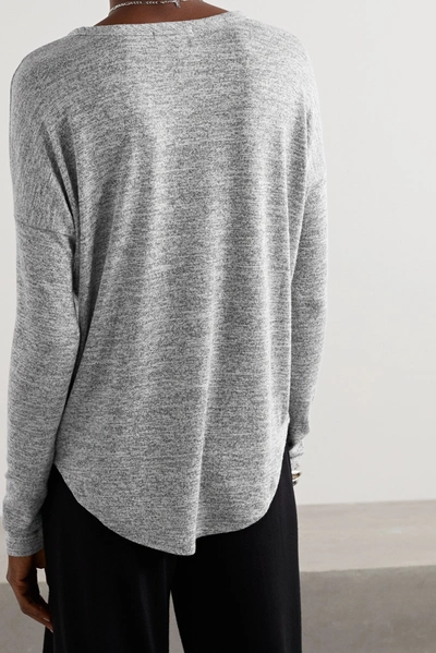 Rag & Bone Hudson Mélange Stretch-jersey Top In Gray